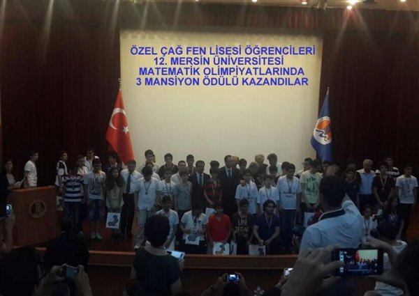 ÇAĞ FEN LİSESİ’NE MERSİN ÜNİVERSİTESİ MATEMATİK OLİMPİYATLARINDAN ÖDÜL