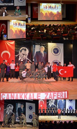 ÖZEL ÇAĞ KOLEJİNDE  18  MART  ŞEHİTLERİ ANMA ve                                  ÇANAKKALE DENİZ  ZAFERİ'NİN  101. YIL DÖNÜMÜ  TÖRENİ